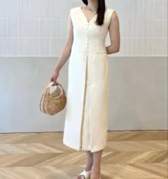 euw nuance collar gilet beige ベージュ 2 - メルカリ