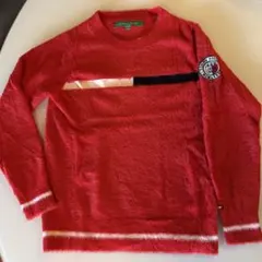 トミー　赤　ファー　ゴルフ　ニット