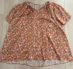 美品　アナイ　ANAYI ブラウス　ホースプリント　総柄　マルチカラー