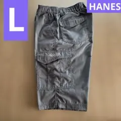 紳士L★ハーフ・カーゴパンツ★HANES NORTHCAROLINA★色カーキ系のサムネイル