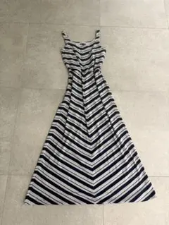 Gap ボーダーロングワンピース ノースリーブ S