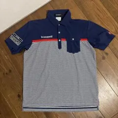 ルコック ポロシャツ　Lサイズ　ネイビー　ブルー