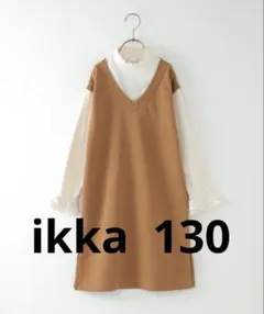 イッカ　ikka Vネックジャンスカドッキングワンピース