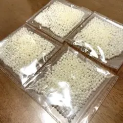 【新品未使用美品】パールビーズ　ホワイト　4ミリ　60g 約1800粒