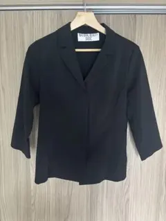 NATURAL BEAUTY BASIC ジャケット襟型 7分袖ブラウス