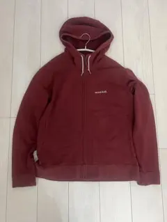 montbell バーガンディ フルジップ パーカー L