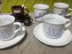 【おまとめ５点セット】RUNE 内藤ルネ 昭和レトロポップ カップ＆ソーサーなどのサムネイル