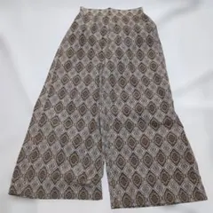 ノーブランド　エスニック　ペイズリー　ダマスク柄　レディース　長ズボン　薄手