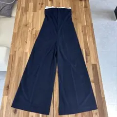 【ZARA】ネイビー オールインワン ワイドパンツ サイズxs チューブトップのサムネイル