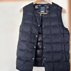 TAION ブラックダウンベスト woman L