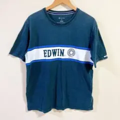 3025−7◯ EDWIN ストライプ Tシャツ ダークブルーのサムネイル