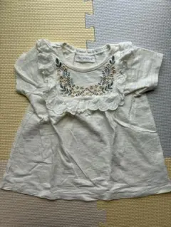 ★TimeSale★mamaraku 刺繍フリルTシャツ 90cm