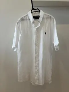 Ralph Lauren 半袖リネンシャツ M ホワイト