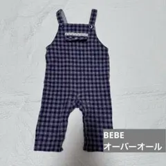bebe チェック柄オーバーオール 30サイズ