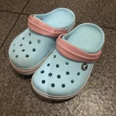 Crocs キッズ用サンダル 水色/ピンク　　J1 20センチ