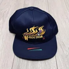 新品 タグ付き サッカー ワールドカップ 刺繍キャップ ネイビー