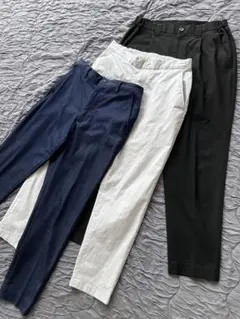 【超お買い得！】夏物アンクルスラックス3点セットのサムネイル