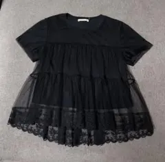 美品 アリスアンドオリビア Tシャツ　ブラウス　トップス レース 黒のサムネイル