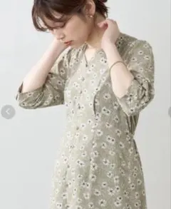 【新品未使用】natural couture 花柄ワンピース フリーサイズ