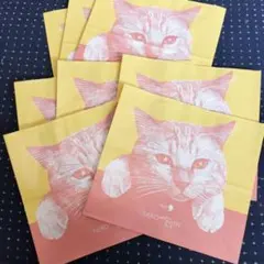 猫イラストの紙袋 8枚セット