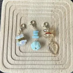ハンドメイド チャーム 3点セット バラ売りも可