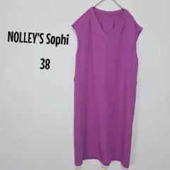 NOLLEY'S Sophi/ノースリーブ/膝丈ワンピース/パープル/ピンク/M