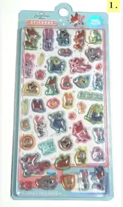 ①ズートピア2 ぷっくりシール 3D立体シール ちゅるん 正規品 Disney