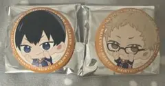 ハイキュー 一番くじ F賞 ふわふわ缶バッジ　影山　月島