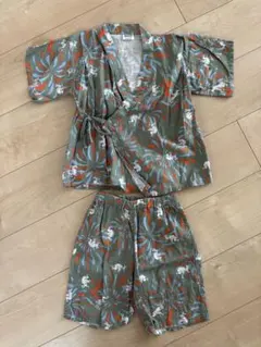 BREEZE 鳥獣戯画×花火柄 甚平 DODコラボ サイズ120