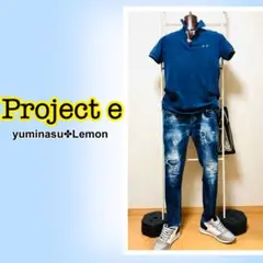 【Project e】エスニックビーズ ポロシャツ ネイビー  S☆サファリ掲載