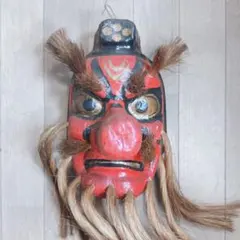 k1812 ビンテージ 天狗お面　三春張子 日本伝統お面 2025年最新】張子お面 天狗の人気アイテム - メルカリ
