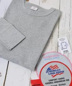 JEMORGAN フライスクルーネックL/S Tシャツ パック入り新品 杢グレーのサムネイル