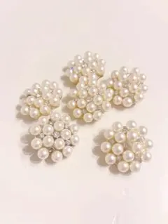 ビジュー　パール　ボタン　手芸　パーツ