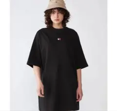 TOMMY HILFIGER オーバーサイズ半袖Tシャツワンピース Sサイズ