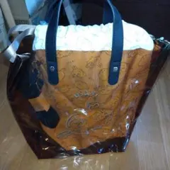 ★ちいかわうさぎ★ビニール★トートバッグ★ショルダーベルト&巾着付き★