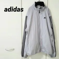 アディダス ロゴ刺繍 袖ライン メッシュライナー ウィンドブレーカージャンパー春