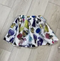 香水ボトルプリント フレアスカート