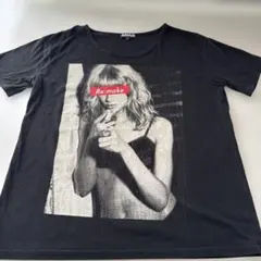 ANAP レディース 半袖Tシャツ ブラック フォトプリントのサムネイル