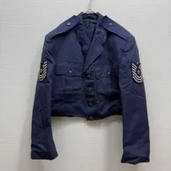 1002 米空軍USAF ヴィンテージ ドレスジャケット 袖章付 ショート丈 紺