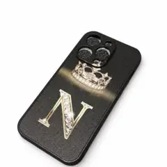 iPhone14pro用ケース Nロゴ クラウンデザイン