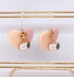 カップちゃんとピンクベージュハート♡
