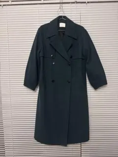 HARE ダークグリーン ダブルブレスト ロングコート
