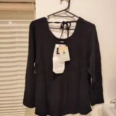 ニコアンド　黒7分袖トップス