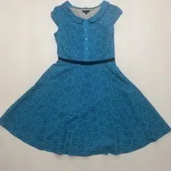 TOCCAトッカ ノースリーブワンピース 水色 刺繍 サイズ2