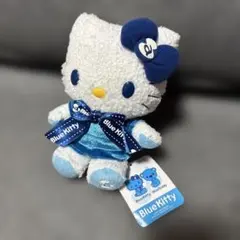 タグ付　2007ハローキティ　a-nation/ブルーキティ　ワンピぬいぐるみ