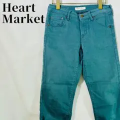 Heart Market カラーデニム ターコイズブルー M ストレッチパンツ