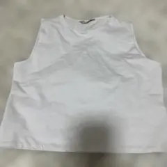 ZARA ホワイト クロップドシャツ Ｓサイズ