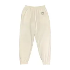 【M】90s USA製 IZOD LACOSTE 鹿の子 スウェットパンツ 白