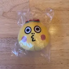 黄色の顔マスコットぬいぐるみ