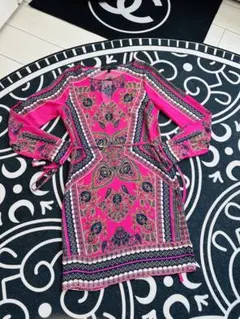 BCBGMAXAZRIA ペイズリー柄 ワンピース XXS